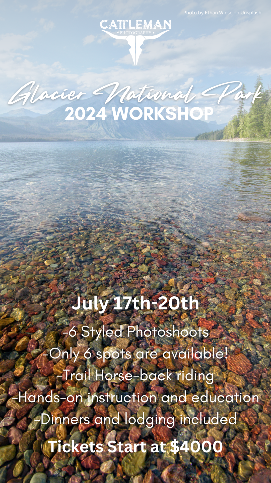 Glacier National Park Workshop 2024 Ticket